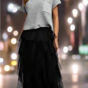 Black Tulle Skirt